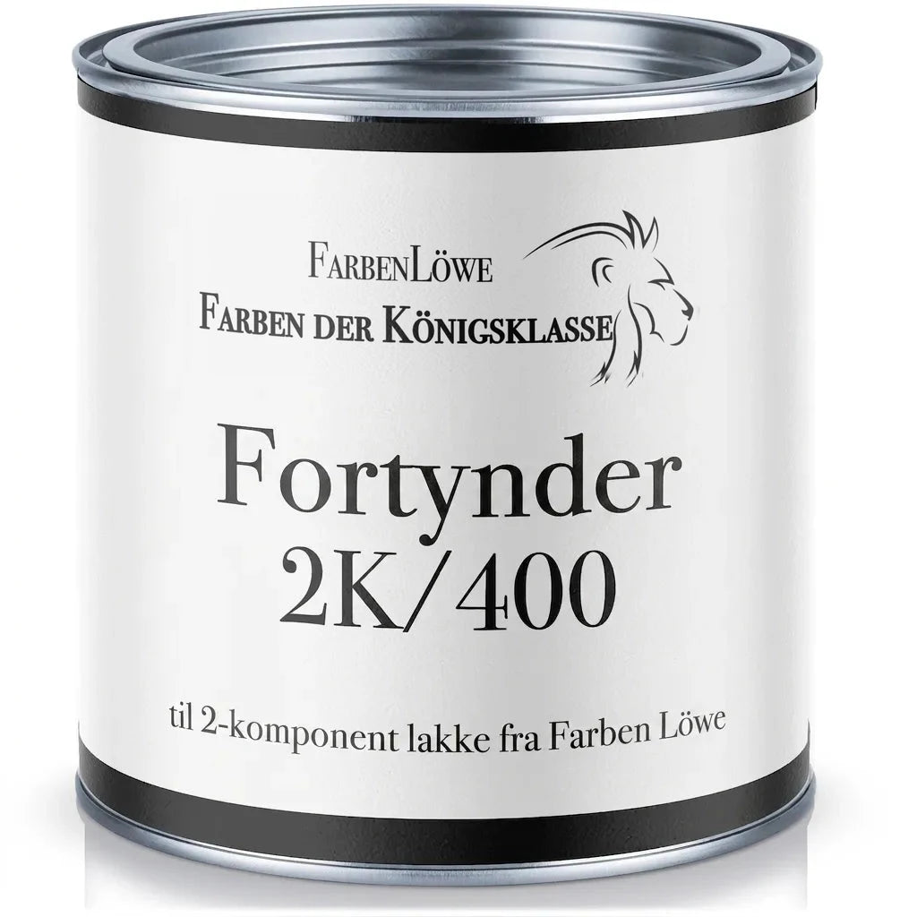 FarbenLöwe fortynder 2K/400 til 2-komponent lakker. Kvalitetsfortynder fra ‘Farver i Kongeklasse’.