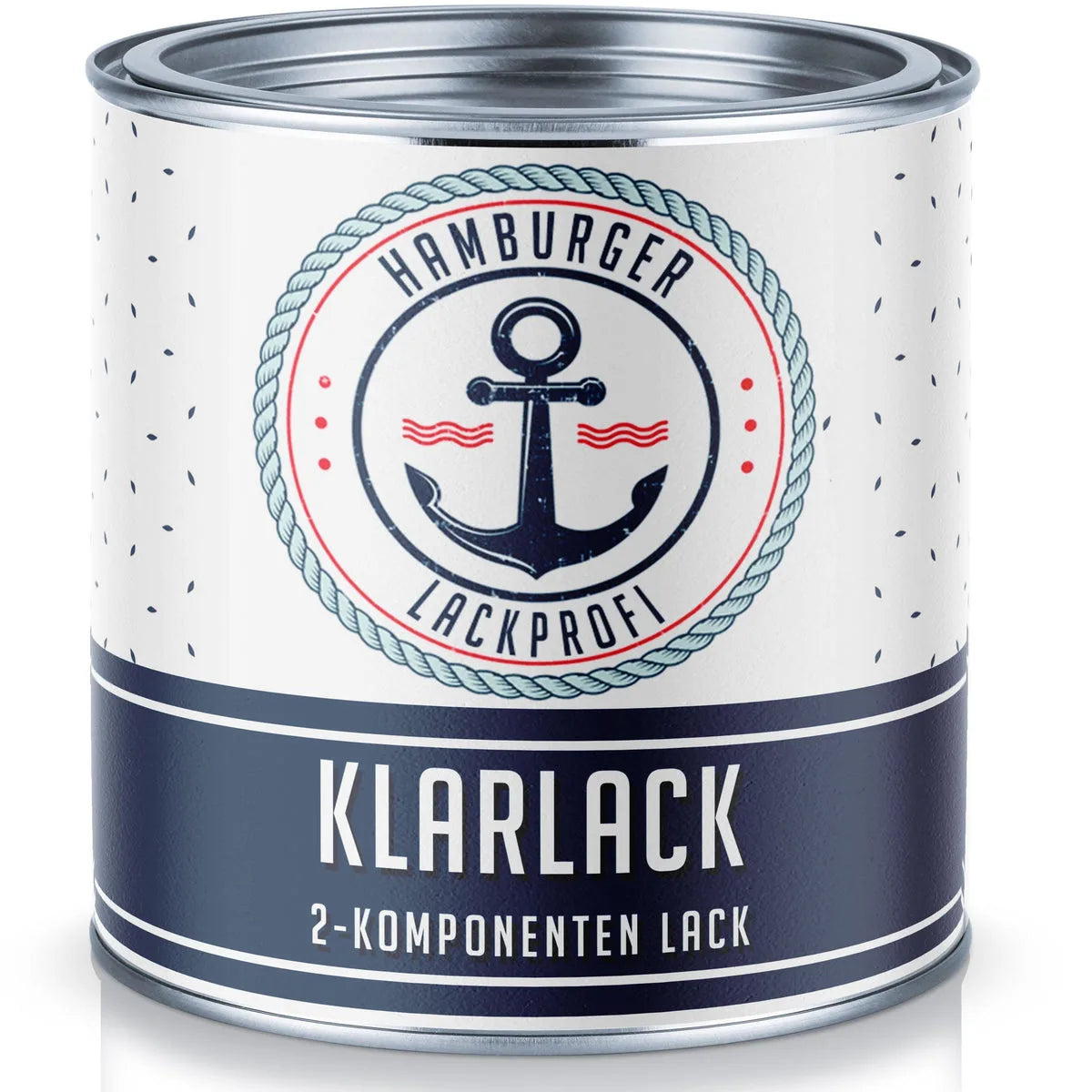 Dåse med Hamburger Lackprofi 2-komponent klar lak. Klar lak til professionel brug.