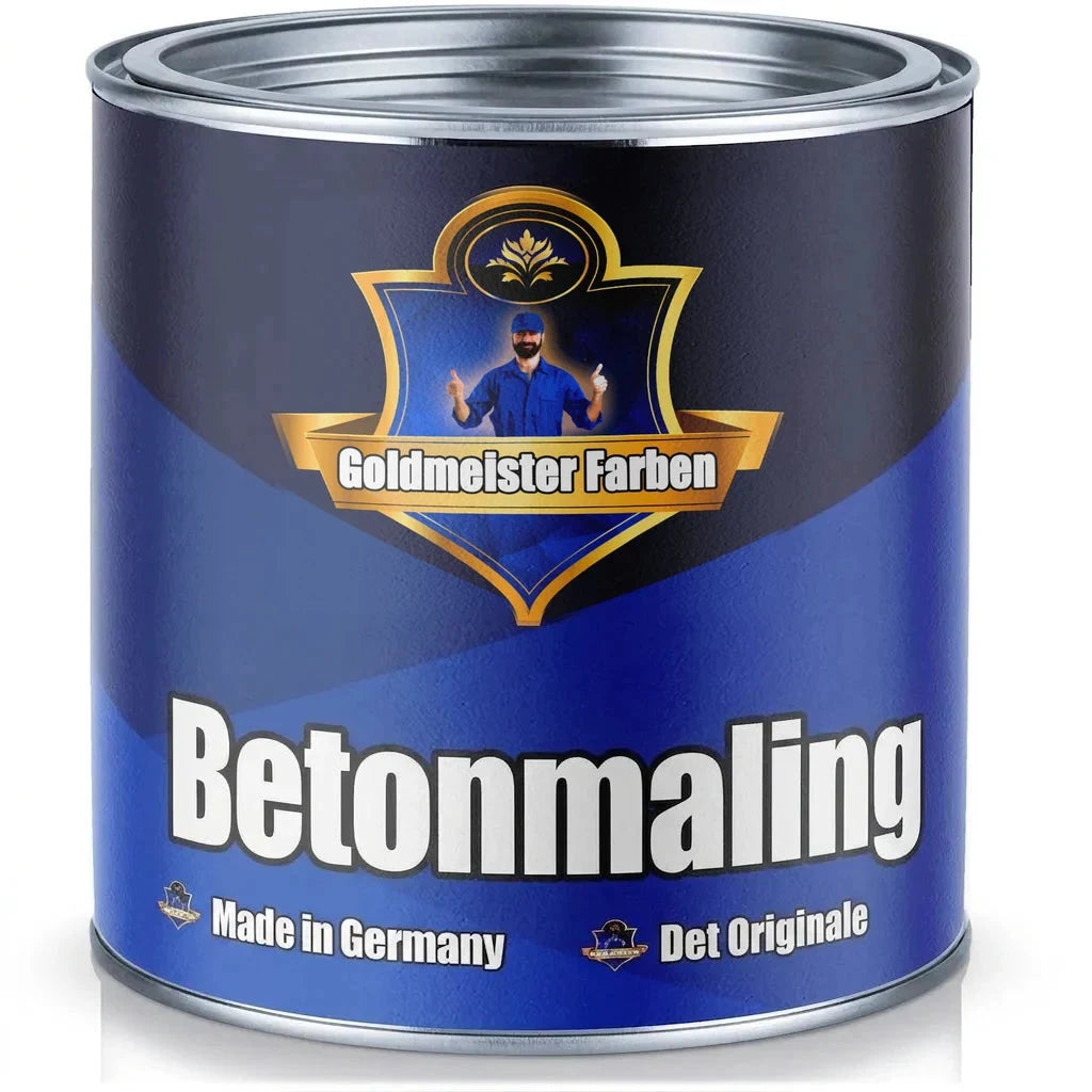 Dåse med Goldmeister Farben betonmaling. Fremstillet i Tyskland, det originale produkt.