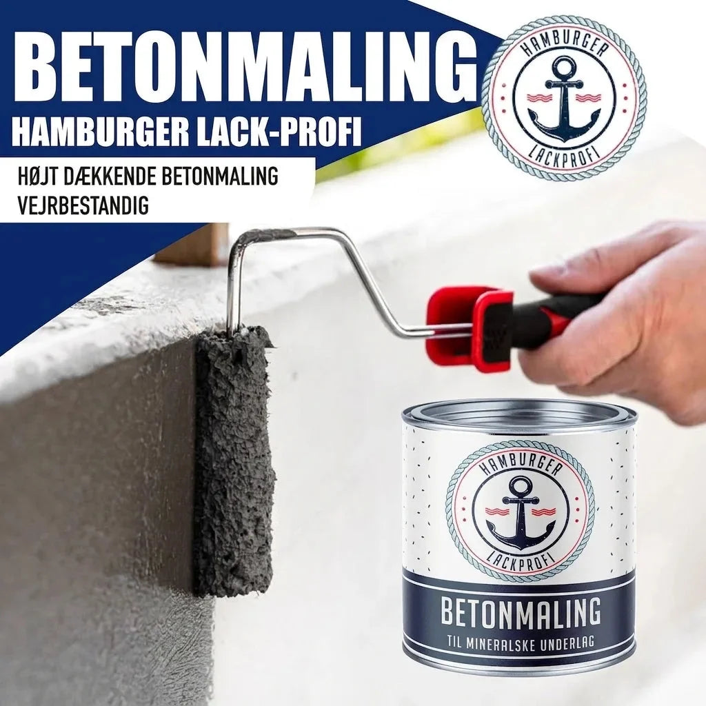 Betonmaling alt-i-ét-sæt (X500) inkl. tilbehør XXL - Hamburger Lack-Profi