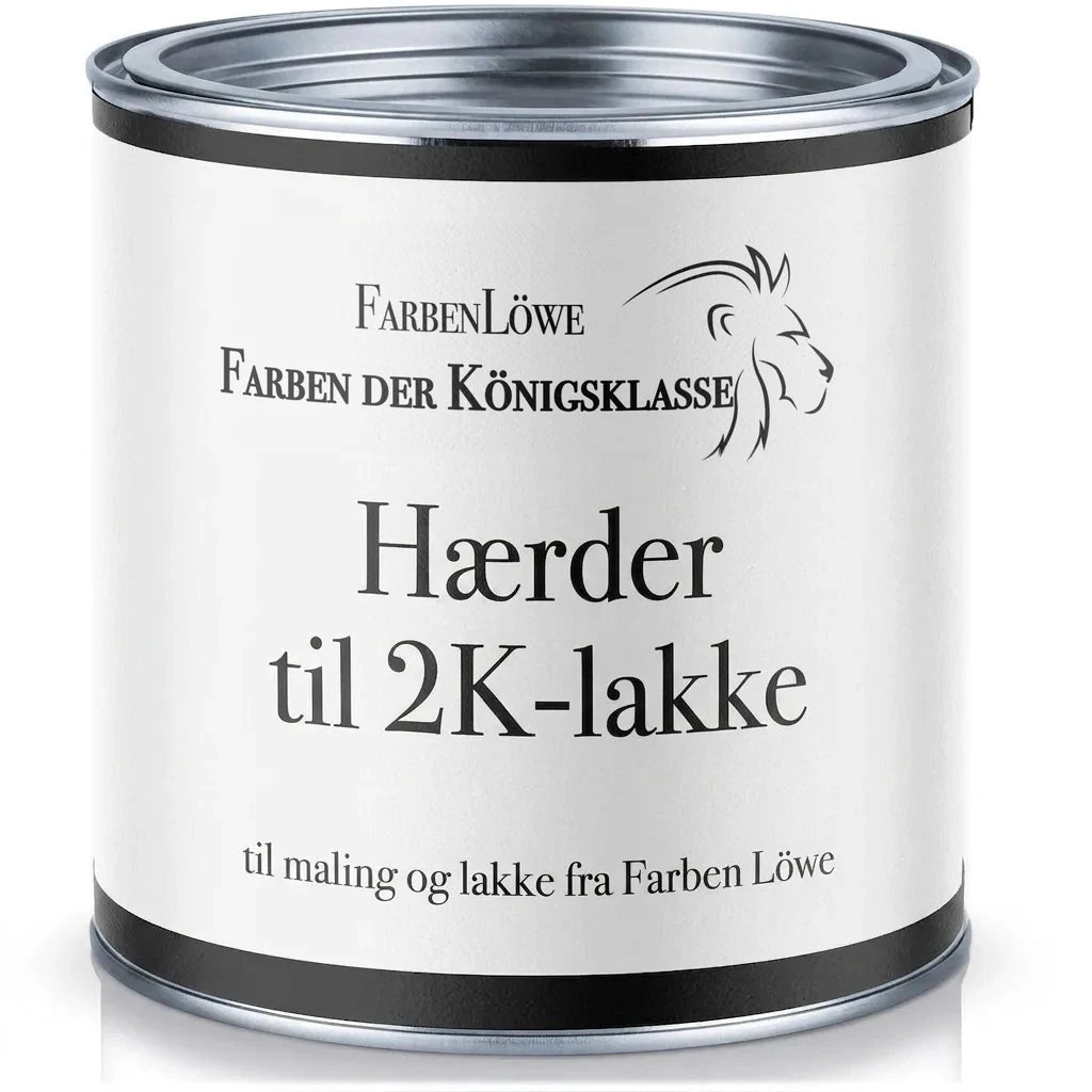 FarbenLöwe hærder til 2K maling. Produkt forbedrer holdbarhed og tørretid på lakker.