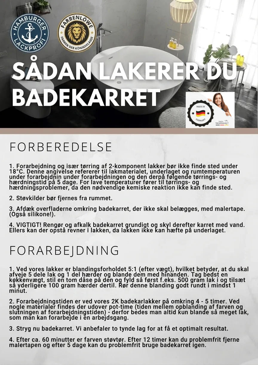 FARBENLÖWE Badekarslak - højmoderne 2K-lak