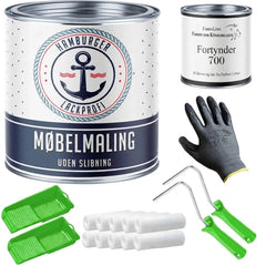 Maling inkl. rulle &amp; fortynder
